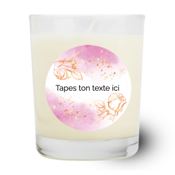 Bougie Personnalisable avec Photo - Texte et Mot au Choix