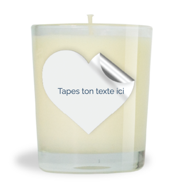Bougie cire minérale non parfumée 70g  - Tapes ton texte ici