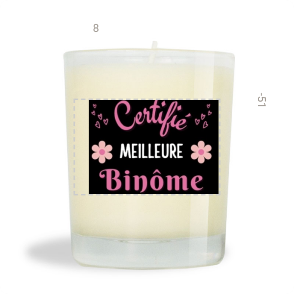 Bougie cire minérale non parfumée 70g  -