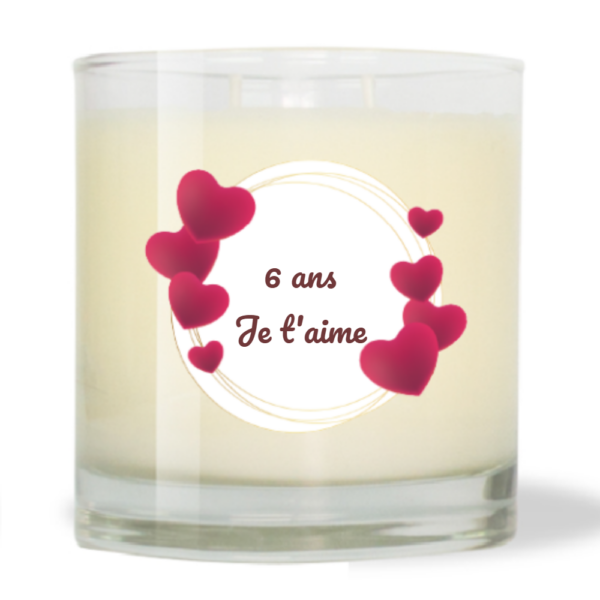 Bougie parfumée naturelle 240g Framboise Gourmande - 6 ansJe t'aime