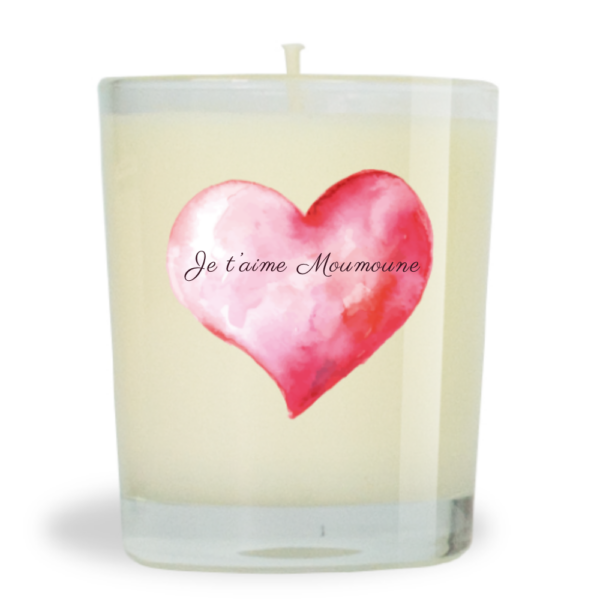 Bougie parfumée naturelle 75g Fleurs de Coton - Je t’aime Moumoune