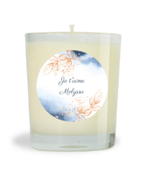 Bougie cire minérale non parfumée 70g  - Je t’aime
Melyssa