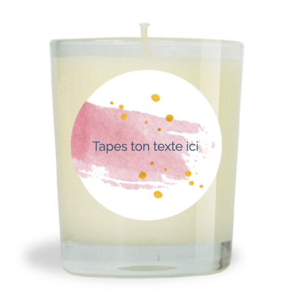 Bougie cire minérale non parfumée 70g  - Tapes ton texte ici