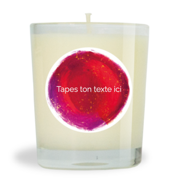 Bougie parfumée naturelle 130g Framboise Gourmande - Tapes ton texte ici