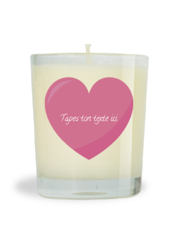Bougie cire minérale non parfumée 70g  - Tapes ton texte ici