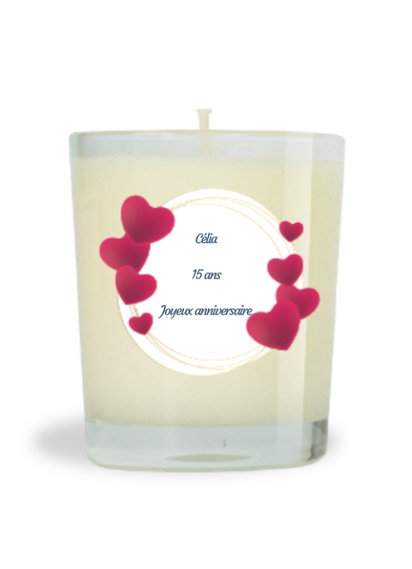 Bougie parfumée naturelle 130g Fleurs de Coton - Célia
15 ans
Joyeux anniversaire