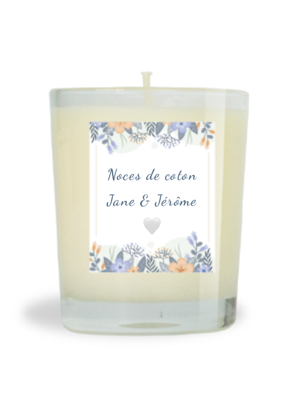 Bougie parfumée naturelle 75g Fleurs de Coton - Noces de coton
Jane & Jérôme
🤍
