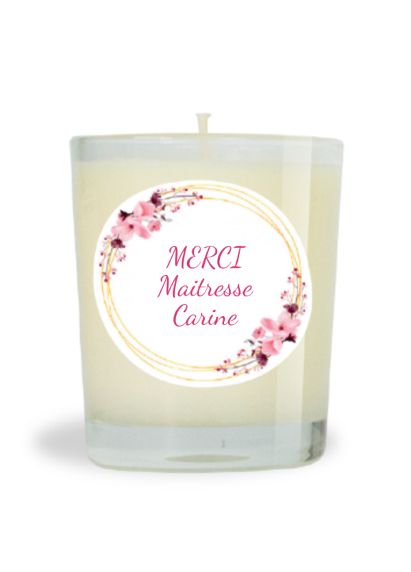 Bougie cire minérale non parfumée 70g  - MERCI
Maitresse
Carine