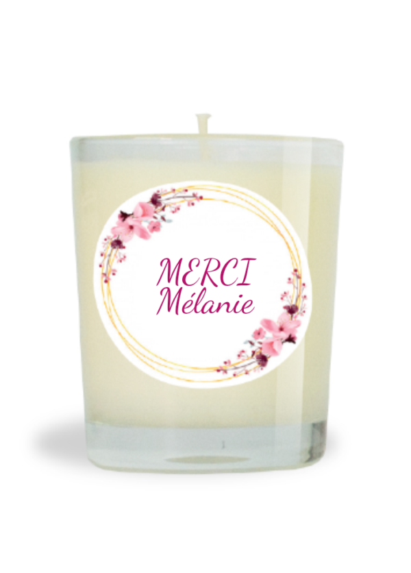 Bougie cire minérale non parfumée 70g  - MERCI
Mélanie