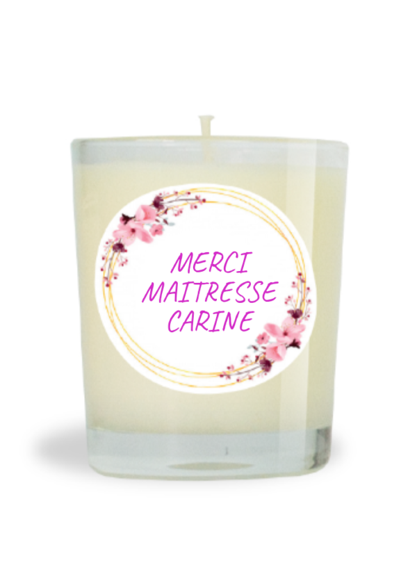 Bougie cire minérale non parfumée 70g  - MERCI
MAITRESSE
CARINE