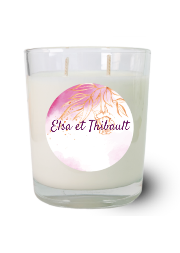 Bougie parfumée naturelle 350g Fleurs de Coton - Elsa et Thibault