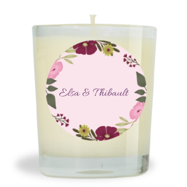 Bougie cire minérale non parfumée 70g  - Elsa & Thibault