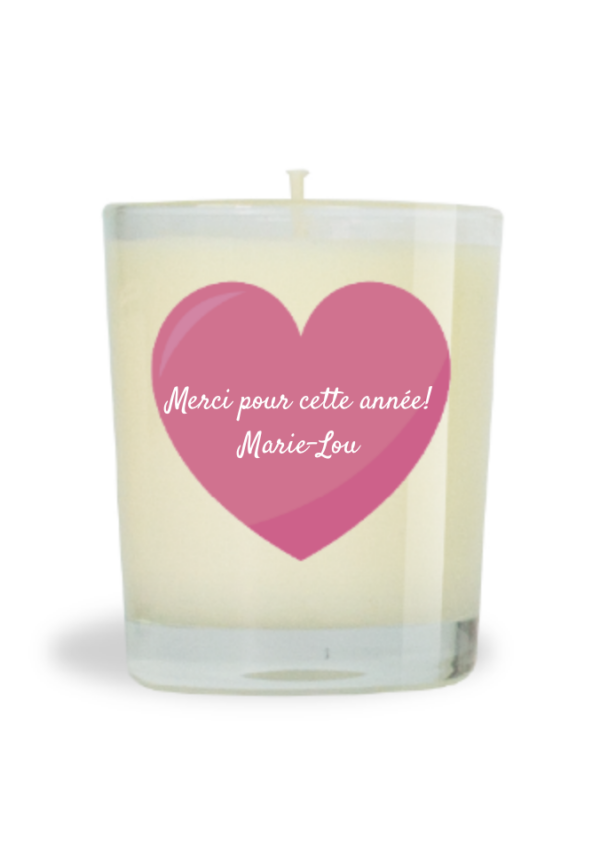 Bougie cire minérale non parfumée 70g  - Merci pour cette année!
Marie-Lou