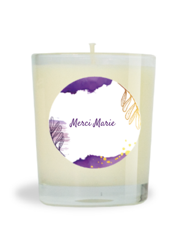 Bougie parfumée naturelle 130g Framboise Gourmande - Merci Marie