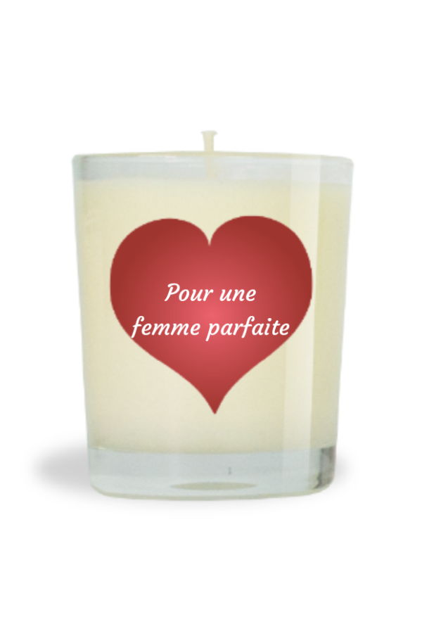 Bougie cire minérale non parfumée 70g  - Pour une
femme parfaite