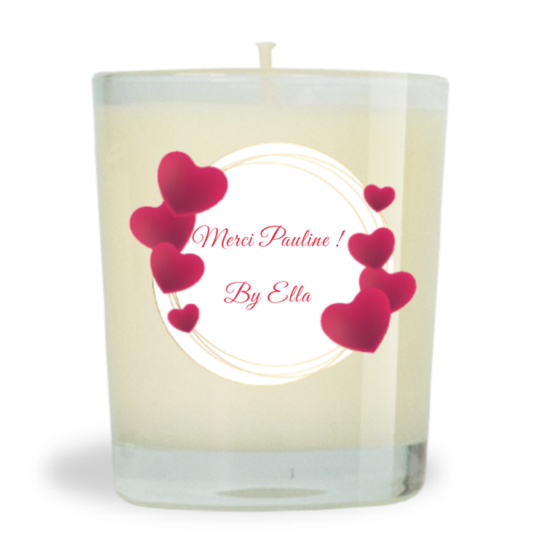 Bougie cire minérale non parfumée 70g  - Merci Pauline !By Ella