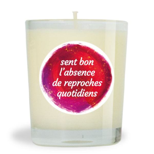 Bougie parfumée naturelle 75g Fleurs de Coton - sent bon
l’absence
de reproches
quotidiens