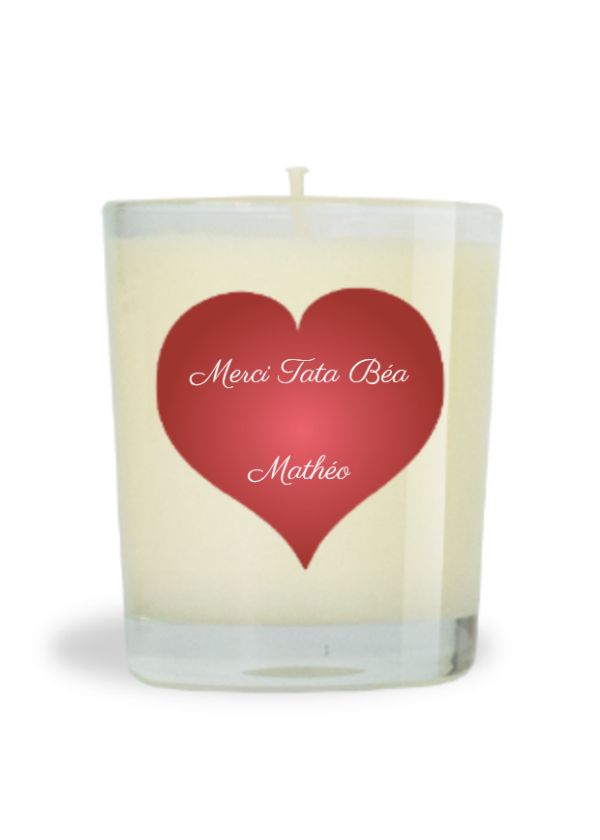 Bougie cire minérale non parfumée 70g  - Merci Tata BéaMathéo